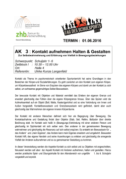 Kontakt aufnehmen Halten & Gestalten