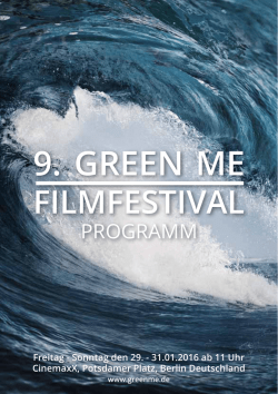 9.Green Me Filmfestival 2016 Programmheft