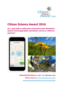 Citizen Science Award 2016