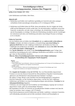 Entschuldigungsverfahren 2015-2016