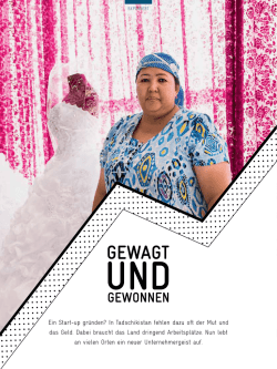 Ein Start-up gr&uuml;nden? In Tadschikistan fehlen dazu oft der Mut und