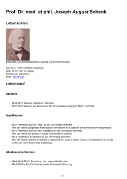 Prof. Dr. med. et phil. Joseph August Schenk