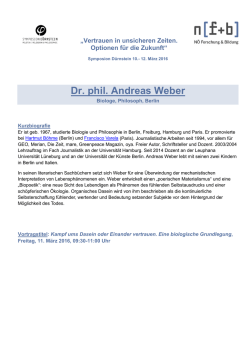 Dr. phil. Andreas Weber