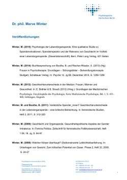 Dr.phil. Merve Winter_Publikationen