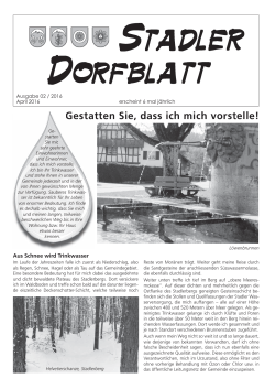 Dorfblatt April 2016 - Stadel