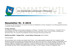Newsletter - Gemeinde Lommiswil