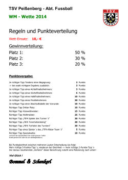 Regeln und Punkteverteilung Bommel & Schenkerl