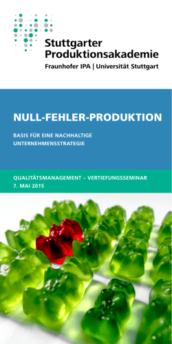 null-fehler-produktion - Fraunhofer IPA - Fraunhofer
