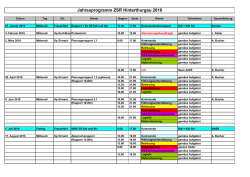 Jahresprogramm 16 - Zivilschutz Region Hinterthurgau