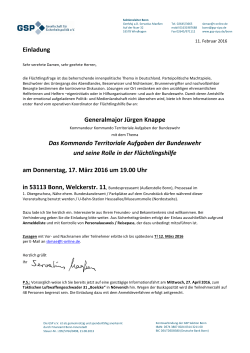 Einladung Generalmajor Jürgen Knappe Das Kommando