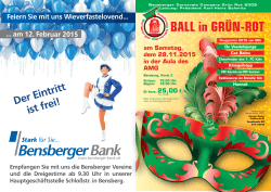BALL in GRÜN-ROT - Bensberger Carnevals Company