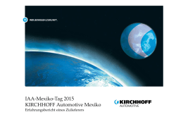 IAA-Mexiko-Tag 2015 KIRCHHOFF Automotive Mexiko