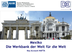Mexiko Die Werkbank der Welt für die Welt