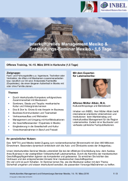 Interkulturelles Management Mexiko & Entsendungs