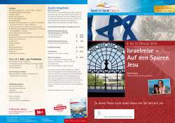 Israelreise &ndash; Auf den Spuren Jesu