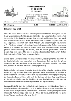 Gottesdienste und Informationen