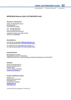 IMPRESSUM Website HANS LEUTENEGGER GmbH