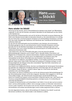 Hans wieder ins St&ouml;ckli
