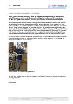 PreSSebericht G HANS EBERLE AG - ALAR
