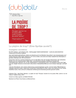 La piqûre de trop? (Eine Spritze zuviel?)