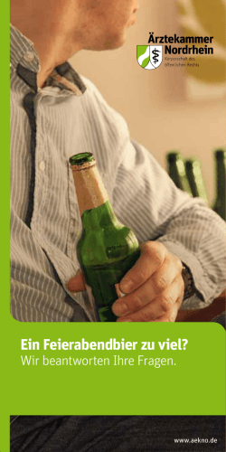 Flyer zur Alkoholprävention - Männer