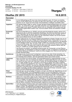 Obstfax 10.08.15 - und Beratungszentrum Arenenberg