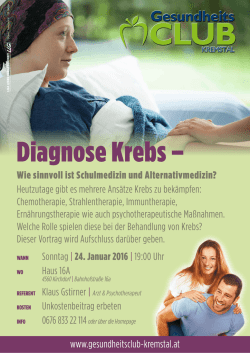 Heutzutage gibt es mehrere Ans&auml;tze Krebs zu bek&auml;mpfen