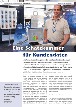 Eine Schatzkammer f&uuml;r Kundendaten