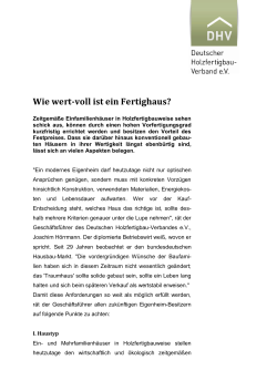 PRESSE INFORMATION - Deutscher Holzfertigbau