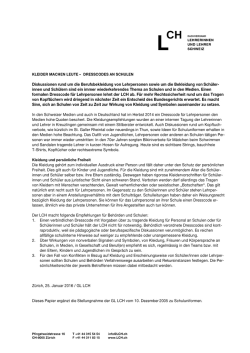 Dresscodes an Schulen &ndash; ein p&auml;dagogisches Thema (PDF