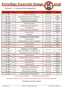 Jubil&auml;um & Grillfest - Freiwilligen Feuerwehr Stampe