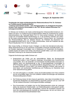 PM Exzellenzinitiative - Landesrektorenkonferenz Baden