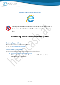 Microsoft Internet Explorer Einrichtung des Microsoft
