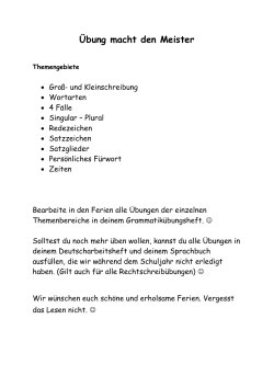 Deutsch 1. Klasse Lösung - Schulen