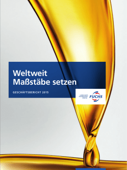 Weltweit Maßstäbe setzen