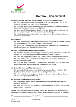 Golfpro &ndash; Commitment