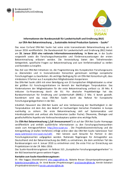 Allgemeine Informationen zum ERA-Net SusAn PDF