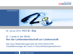 Dr. med. Susan Čonka und Elian Matter, SAQ-QUALICON