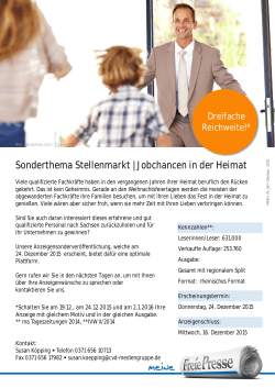 Sonderthema Stellenmarkt | Jobchancen in der Heimat