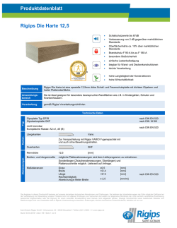 Produktdatenblatt Rigips Die Harte 12,5