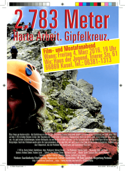 Harte Arbeit. Gipfelkreuz. - Alpenverein Sektion Saarbr&uuml;cken
