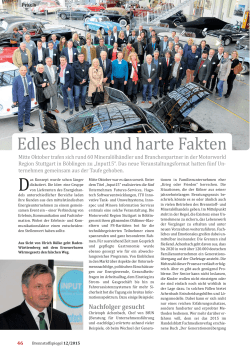 Edles Blech und harte Fakten