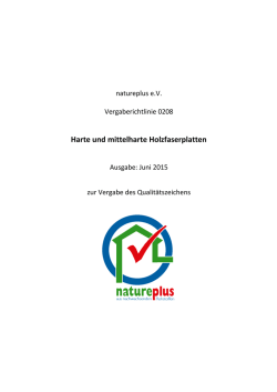 Harte und mittelharte Holzfaserplatten