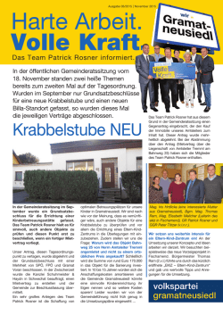 Harte Arbeit. Volle Kraft. - Volkspartei Gramatneusiedl