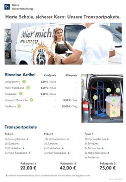 Harte Schale, sicherer Kern: Unsere Transportpakete.