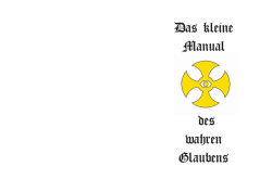 Das kleine Manual des wahren Glaubens