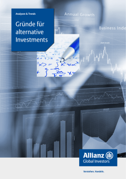Gr&uuml;nde f&uuml;r alternative Investments