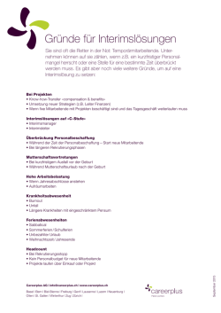 Gr&uuml;nde f&uuml;r Interimsl&ouml;sungen