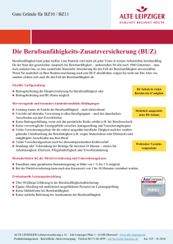 Gute Gr&uuml;nde f&uuml;r BZ10 / BZ11