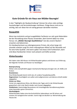 Gute Gr&uuml;nde f&uuml;r ein Haus von M&uuml;lder Bauregie